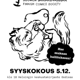 Suomen sarjakuvaseuran syyskokous 5.12. Oodissa – Hae mukaan hallitukseen!