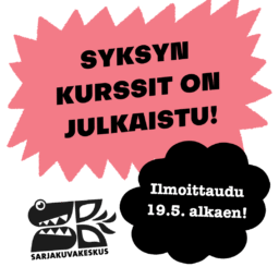 Ilmoittautuminen Sarjakuvakeskuksen syksyn kursseille on auki